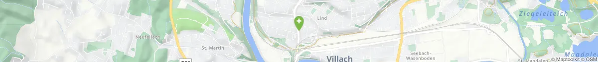 Kartendarstellung des Standorts für Lind Apotheke in 9500 Villach
